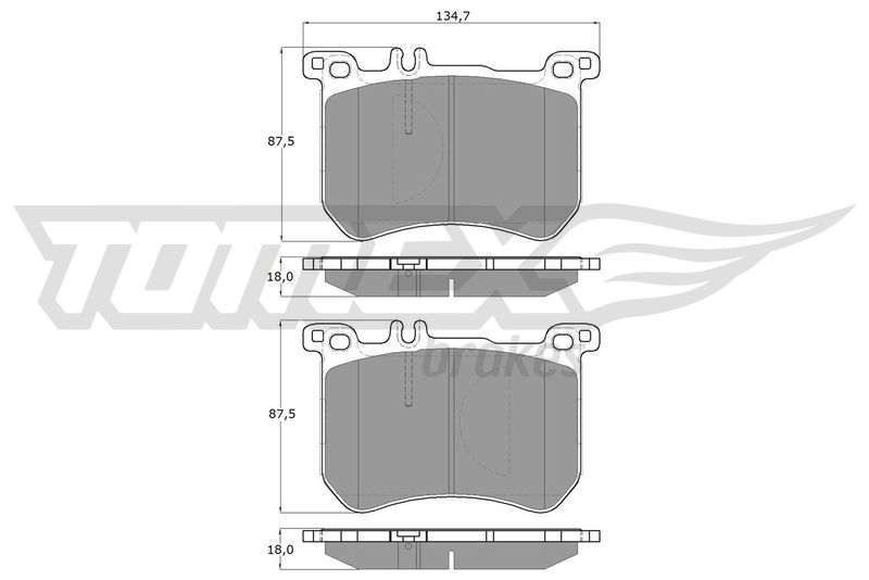TOMEX Brakes TX 18-77 Brake Pad Set, disc brake