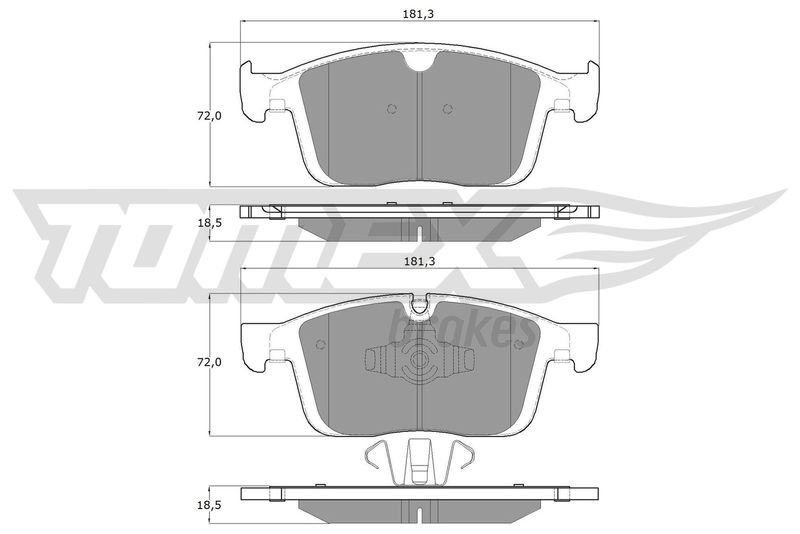 TOMEX Brakes TX 18-85 Brake Pad Set, disc brake