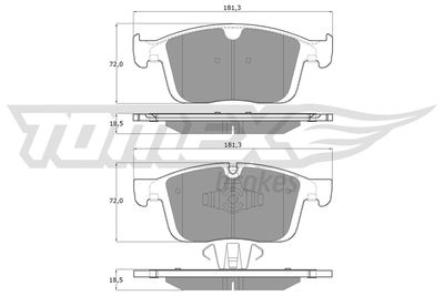 Brake Pad Set, disc brake TOMEX Brakes TX 18-85