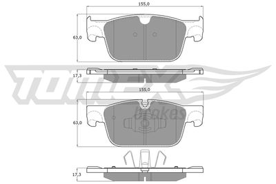 Brake Pad Set, disc brake TOMEX Brakes TX 18-86