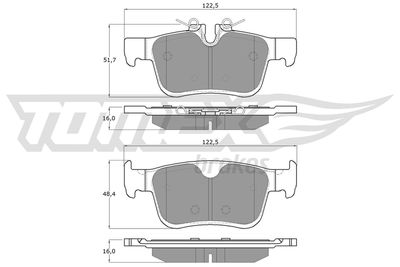 Brake Pad Set, disc brake TOMEX Brakes TX 18-87