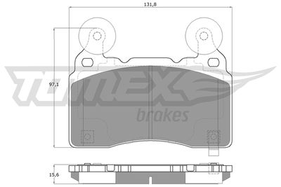 Brake Pad Set, disc brake TOMEX Brakes TX 18-89