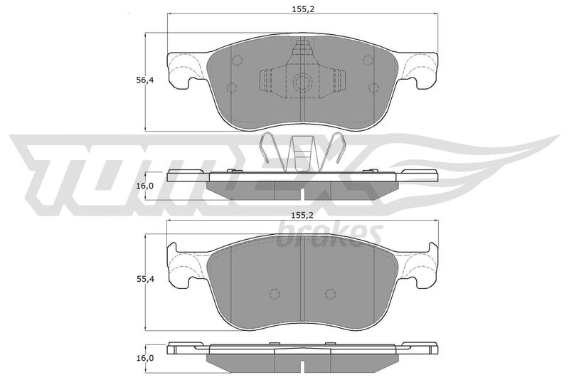TOMEX Brakes TX 18-90 Brake Pad Set, disc brake