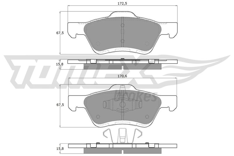 TOMEX Brakes TX 18-94 Brake Pad Set, disc brake