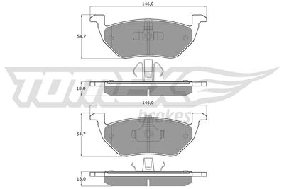 Brake Pad Set, disc brake TOMEX Brakes TX 18-95