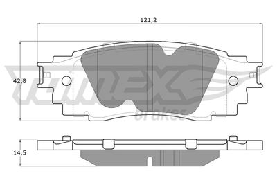 Brake Pad Set, disc brake TOMEX Brakes TX 18-98