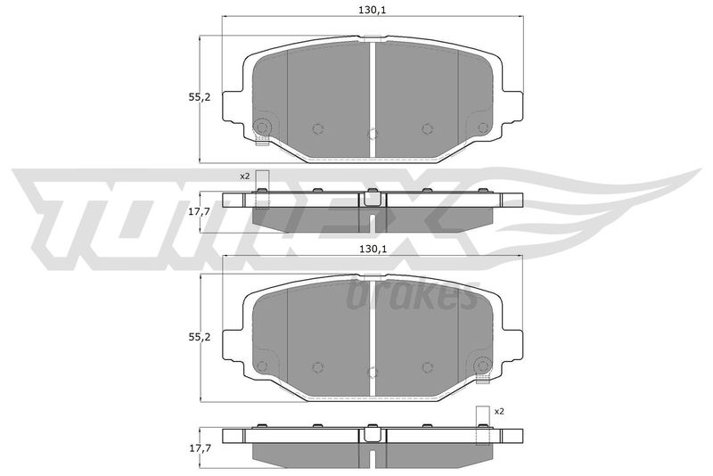 TOMEX Brakes TX 19-05 Brake Pad Set, disc brake