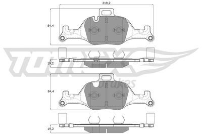Brake Pad Set, disc brake TOMEX Brakes TX 19-08