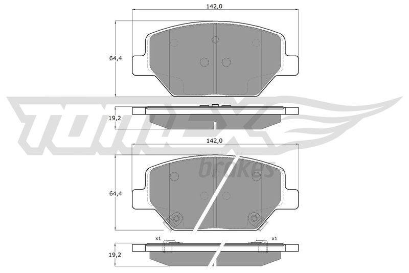TOMEX Brakes TX 19-10 Brake Pad Set, disc brake