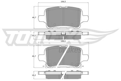 Brake Pad Set, disc brake TOMEX Brakes TX 19-11