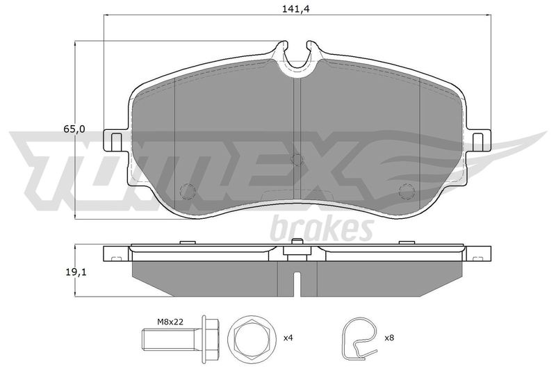 TOMEX Brakes TX 19-14 Brake Pad Set, disc brake