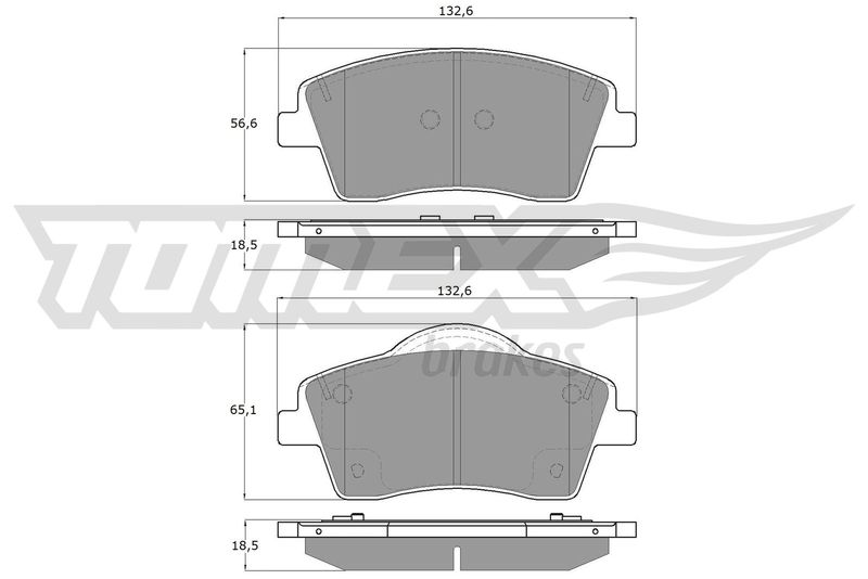 TOMEX Brakes TX 19-15 Brake Pad Set, disc brake