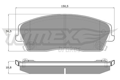 Brake Pad Set, disc brake TOMEX Brakes TX 19-18