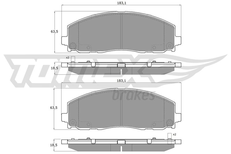 TOMEX Brakes TX 19-19 Brake Pad Set, disc brake