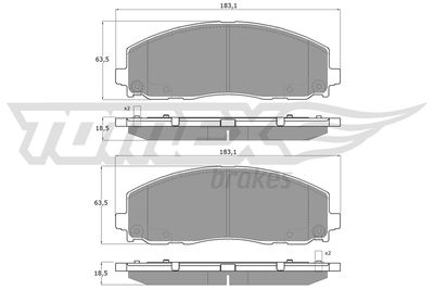Brake Pad Set, disc brake TOMEX Brakes TX 19-19