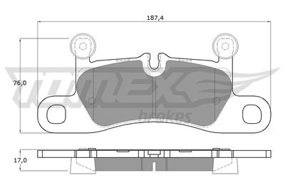 Brake Pad Set, disc brake TOMEX Brakes TX 19-26