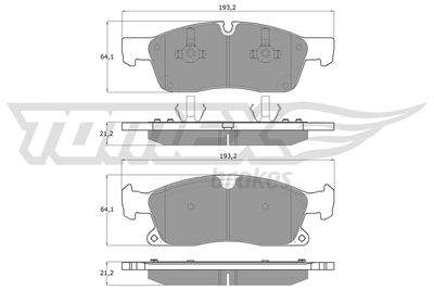 Brake Pad Set, disc brake TOMEX Brakes TX 19-28