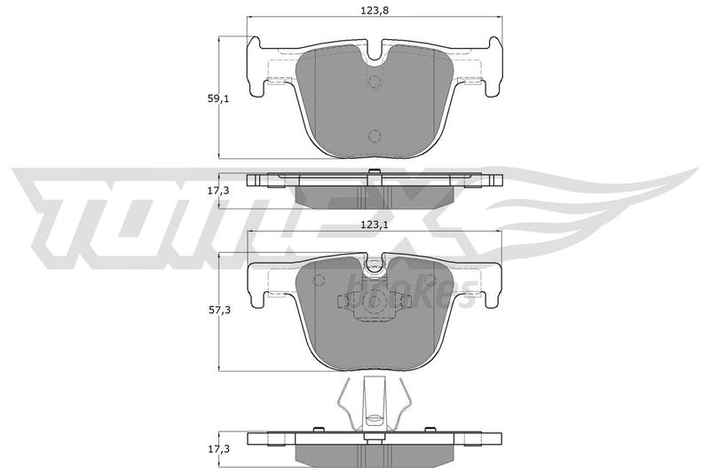 TOMEX Brakes TX 19-29 Brake Pad Set, disc brake