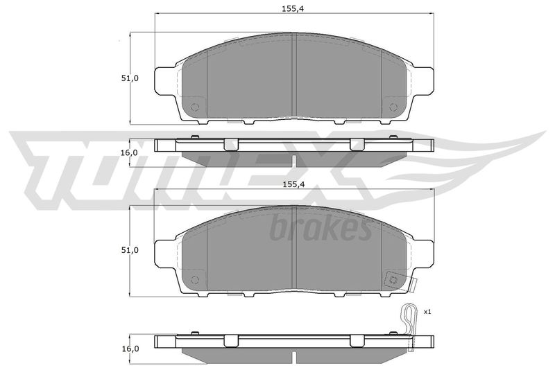 TOMEX Brakes TX 19-31 Brake Pad Set, disc brake