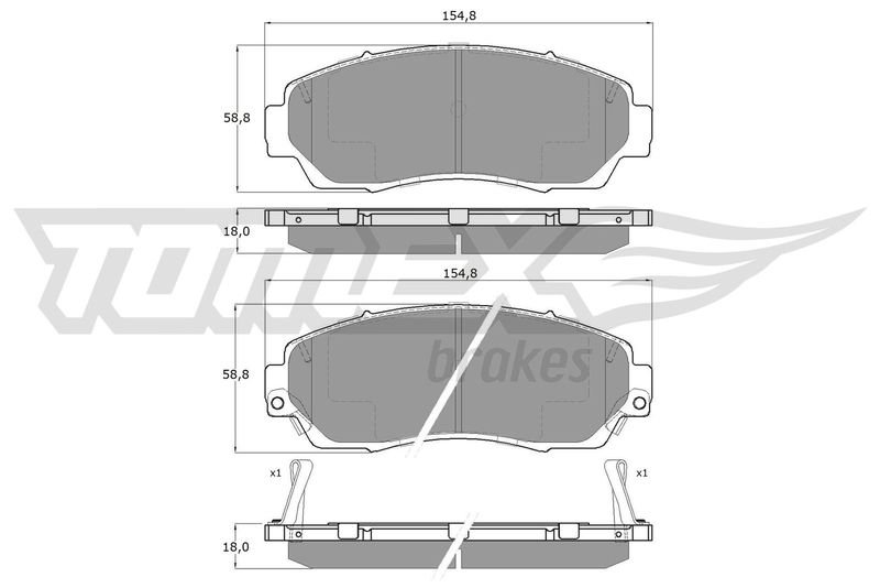 TOMEX Brakes TX 19-33 Brake Pad Set, disc brake
