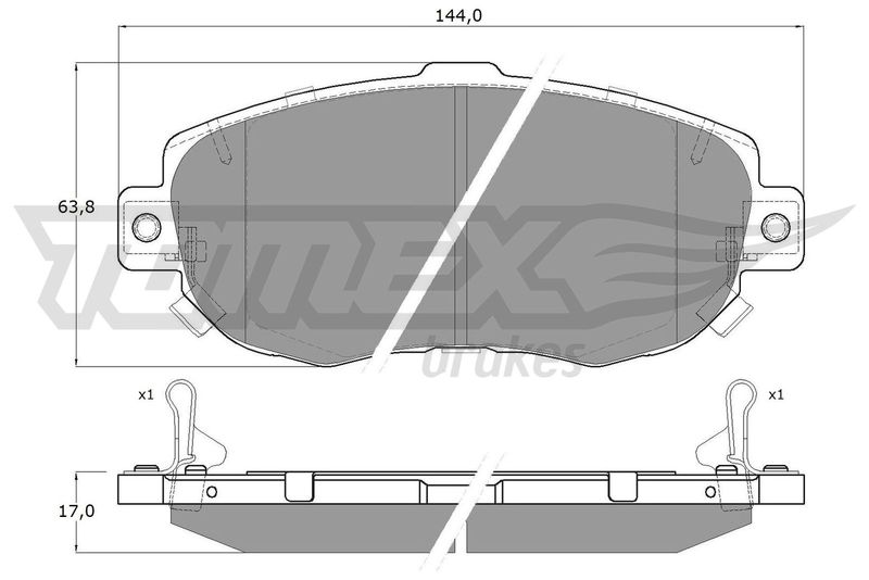 TOMEX Brakes TX 19-34 Brake Pad Set, disc brake