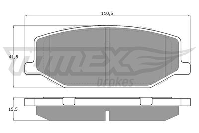 Brake Pad Set, disc brake TOMEX Brakes TX 19-36