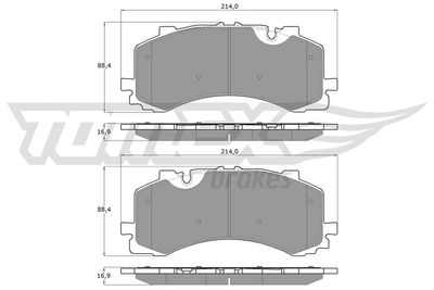 Brake Pad Set, disc brake TOMEX Brakes TX 19-41