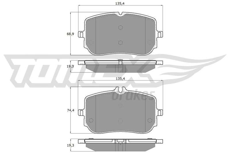 TOMEX Brakes TX 19-48 Brake Pad Set, disc brake