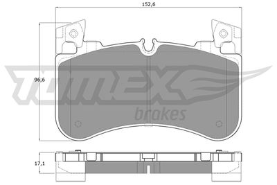 Brake Pad Set, disc brake TOMEX Brakes TX 19-53
