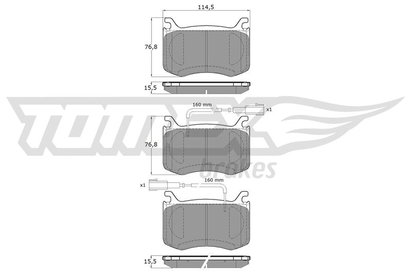 TOMEX Brakes TX 19-56 Brake Pad Set, disc brake