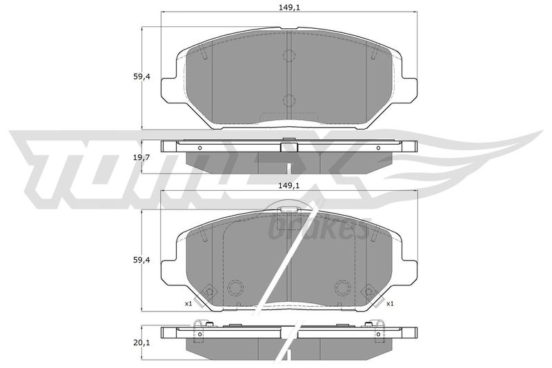 TOMEX Brakes TX 19-59 Brake Pad Set, disc brake