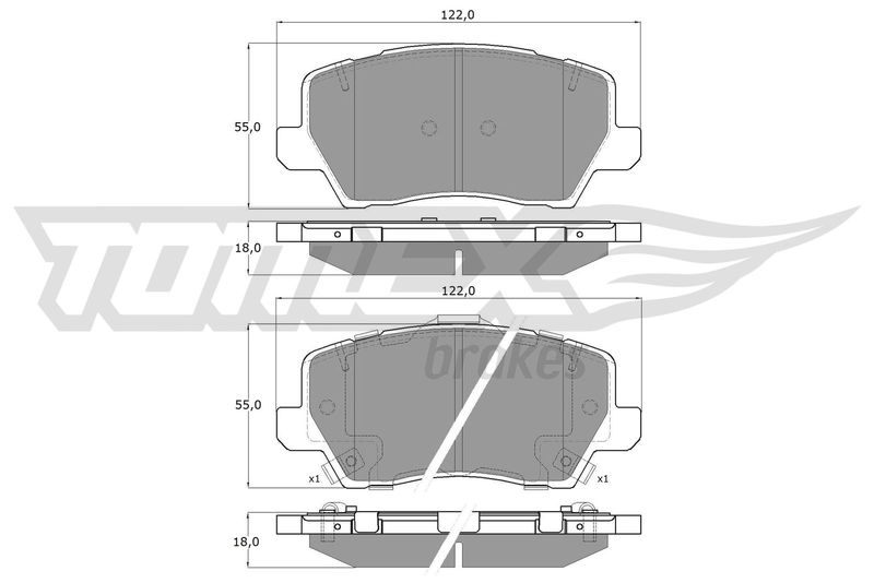 TOMEX Brakes TX 19-75 Brake Pad Set, disc brake