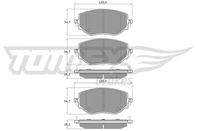 Brake Pad Set, disc brake TOMEX Brakes TX 19-76