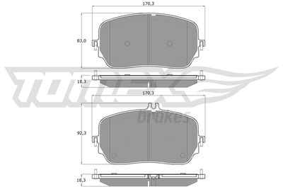 Brake Pad Set, disc brake TOMEX Brakes TX 19-78
