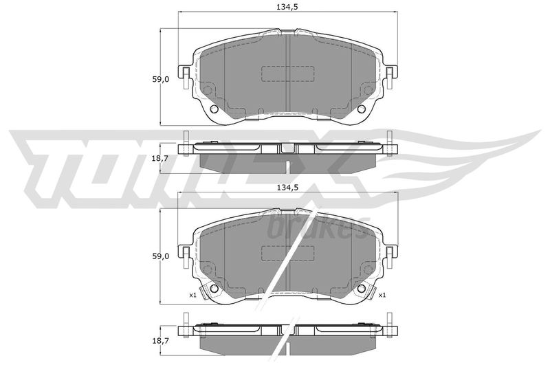 TOMEX Brakes TX 19-82 Brake Pad Set, disc brake