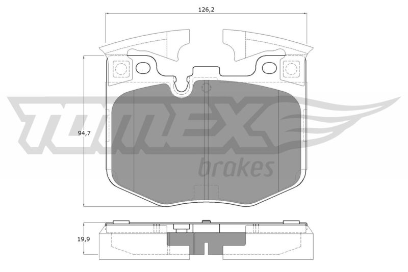 TOMEX Brakes TX 19-86 Brake Pad Set, disc brake