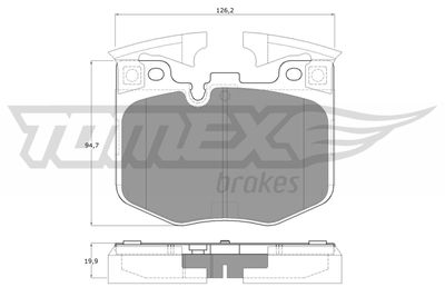 Brake Pad Set, disc brake TOMEX Brakes TX 19-86