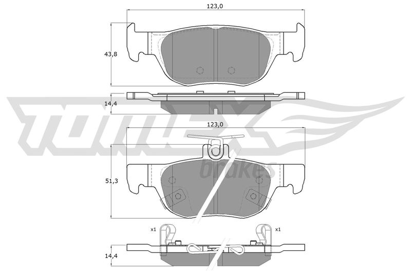 TOMEX Brakes TX 19-89 Brake Pad Set, disc brake