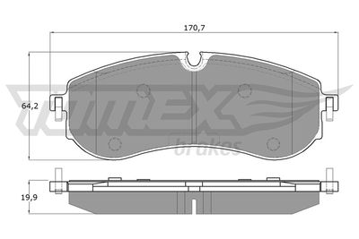 Brake Pad Set, disc brake TOMEX Brakes TX 19-97