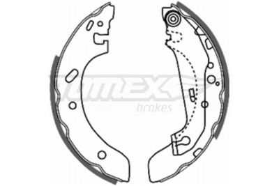 Brake Shoe Set TOMEX Brakes TX 20-73