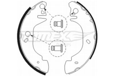 Brake Shoe Set TOMEX Brakes TX 20-81