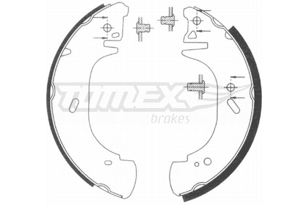 TOMEX Brakes TX 20-89 Brake Shoe Set