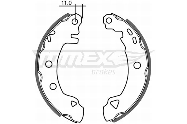 TOMEX Brakes TX 21-02 Brake Shoe Set