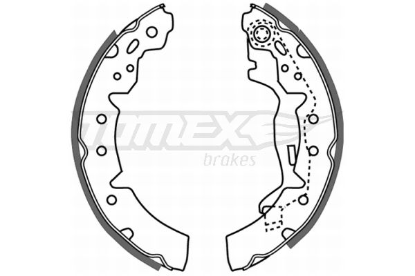 TOMEX Brakes TX 21-06 Brake Shoe Set