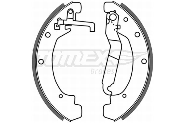 TOMEX Brakes TX 21-12 Brake Shoe Set