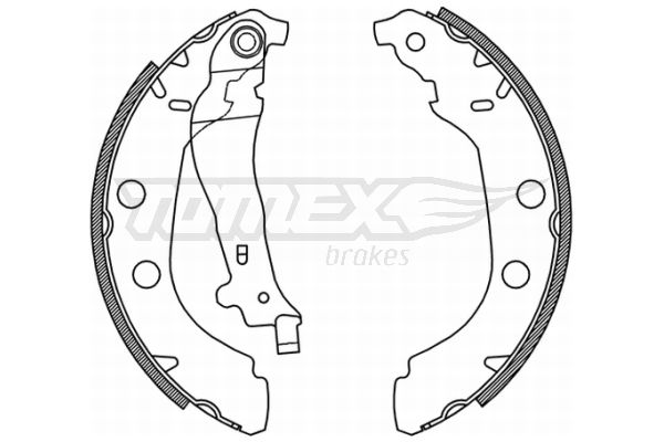 TOMEX Brakes TX 21-15 Brake Shoe Set