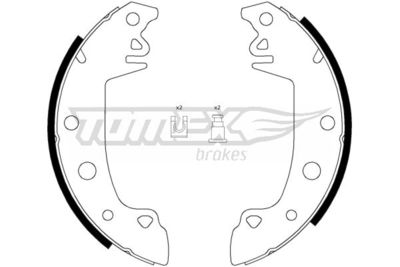 Brake Shoe Set TOMEX Brakes TX 21-28