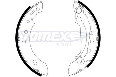 Brake Shoe Set TOMEX Brakes TX 21-47