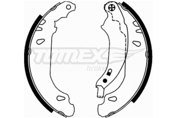 TOMEX Brakes TX 21-65 Brake Shoe Set