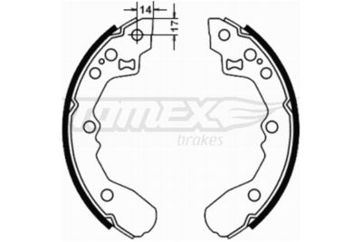 Brake Shoe Set TOMEX Brakes TX 21-78